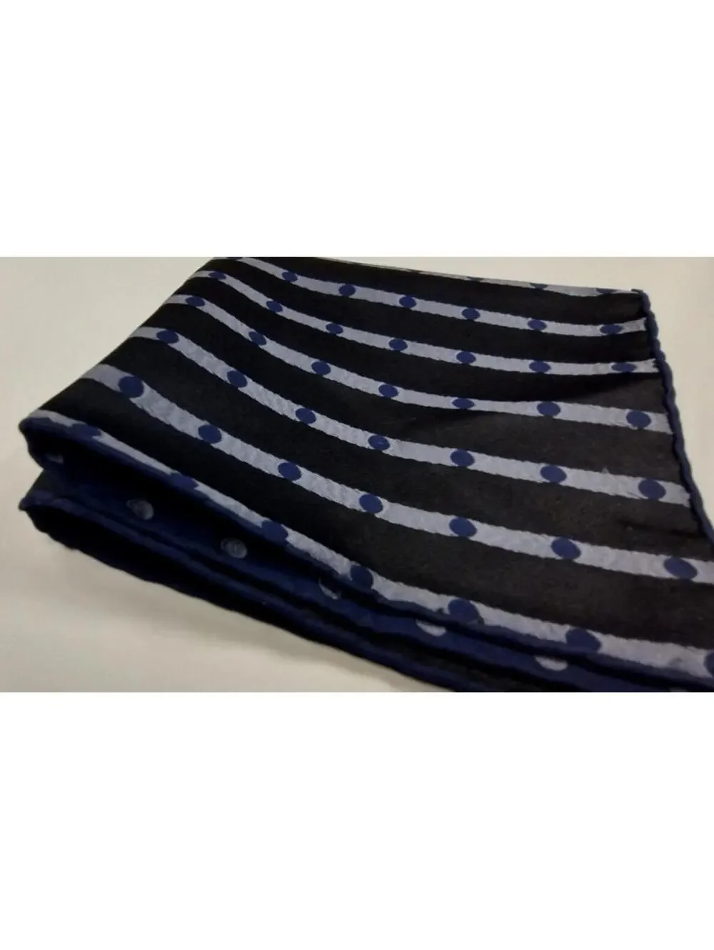 1940s HANKIE Silk Polka Dot ROYAL COLOR Handkerchief MADE IN ITALY Menswear 40s